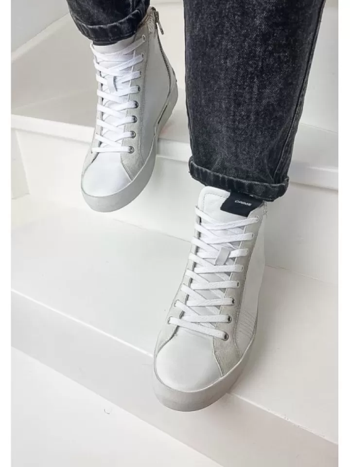 Flash Sale Crime London Sneakers High Top Heritage White- Blanc