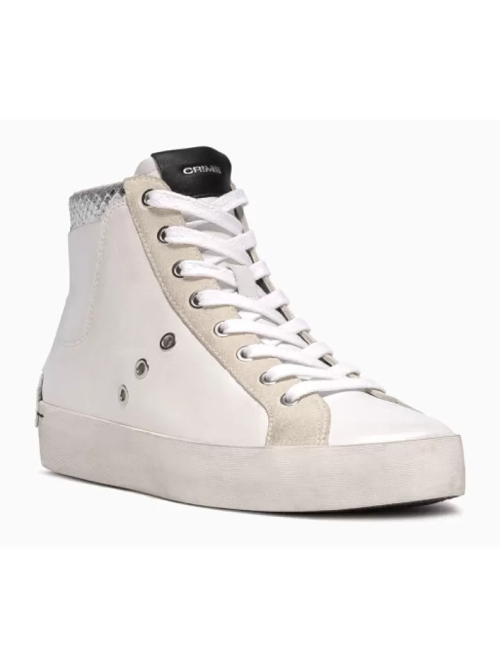 Flash Sale Crime London Sneakers High Top Heritage White- Blanc