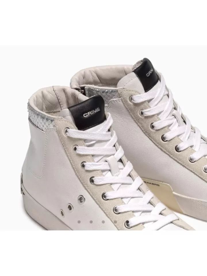 Flash Sale Crime London Sneakers High Top Heritage White- Blanc