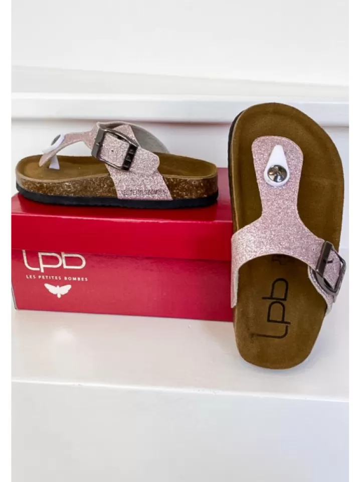 Fashion Les Petites Bombes - LPB Tong Enfant Tania Glitter-Les Petites Bombes Rose